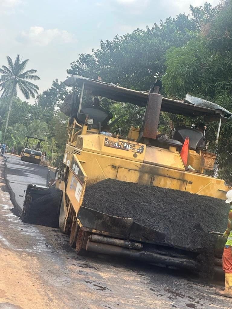 Okija road compaction works